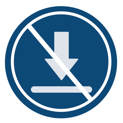 icon no download blue